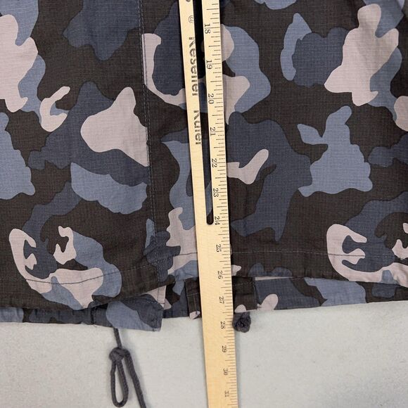 Banana Republic Jacket Womens Small Gray Blue Camo Anorak Utility Ripstop Army - Picture 13 of 15